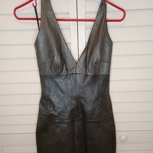 Sexy Mettalic Leather Halter Dress aka 'The Show Stopper'